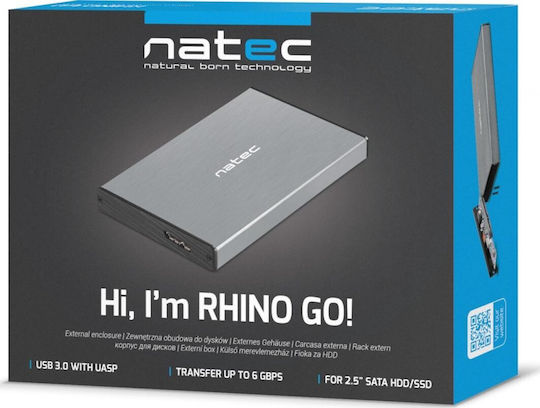 Natec Θήκη για Σκληρό Δίσκο 2.5" SATA III με σύνδεση USB 3.0 / SATA