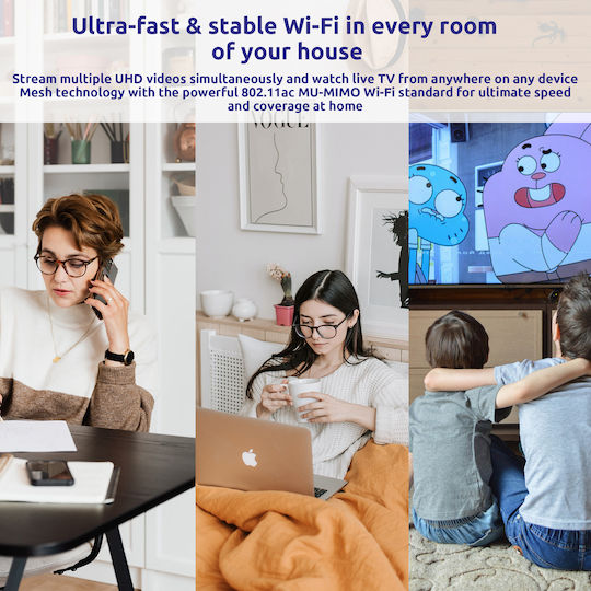 Strong Atria Mesh KIT 1200 V2 v1 Access Point Wi‑Fi 5 Dual Band (2.4 & 5GHz) σε Διπλό Kit