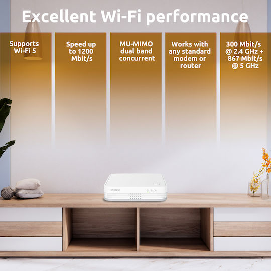 Strong Atria Mesh KIT 1200 V2 v2 Zugriffspunkt Wi‑Fi 5 Dualband (2,4 & 5 GHz) in Dreifach-KIt