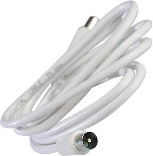 Eurolamp Antenna Cable Coax male - Coax female Black 3m (147-13127) 1pcs