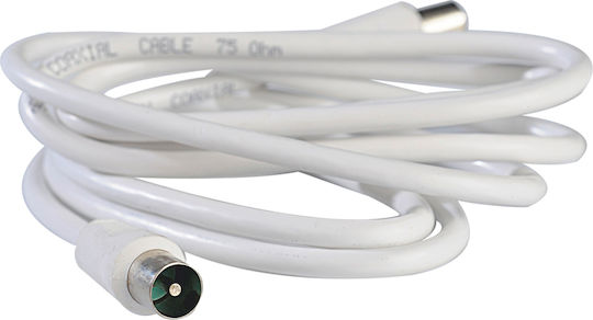 Eurolamp Antenna Cable Coax male - Coax female Black 3m (147-13127) 1pcs