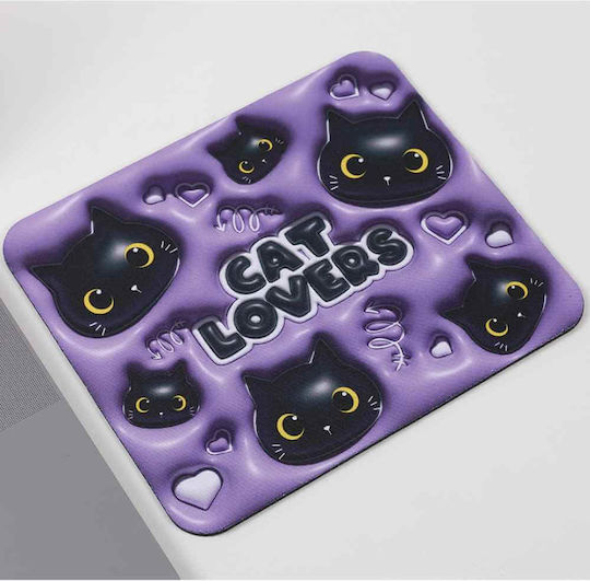 Mouse Pad I-total Xl2552b Pisică Neagră 3D 24x20