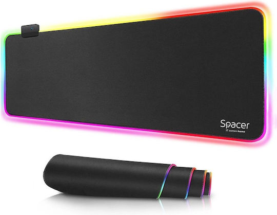Spacer Gaming Mouse Pad XXL (900mm) with RGB Lighting Black