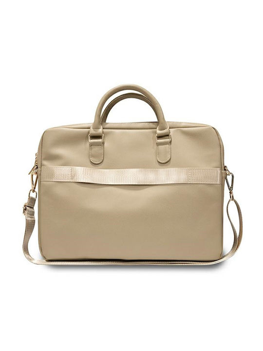 Guess Triangle 4g Tasche Fall für Laptop 15" in Gold Farbe