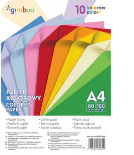 Gimboo Gimboo Printing Paper A4 80gr/m² 100 sheets Multicolour