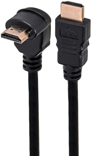 Savio HDMI 2.0 Premium High Speed 4K 60Hz HDR Angle (90°) Cable HDMI Male - HDMI Male 1.5m Black