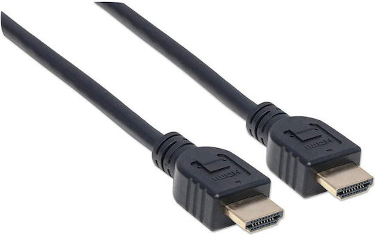 Manhattan Cable HDMI 2.0 Premium High Speed 4K 60Hz HDR Cable HDMI male - HDMI male 3m Μαύρο