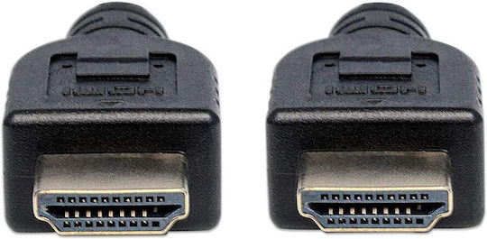 Manhattan Cable HDMI 2.0 Premium High Speed 4K 60Hz HDR Cable HDMI male - HDMI male 3m Μαύρο