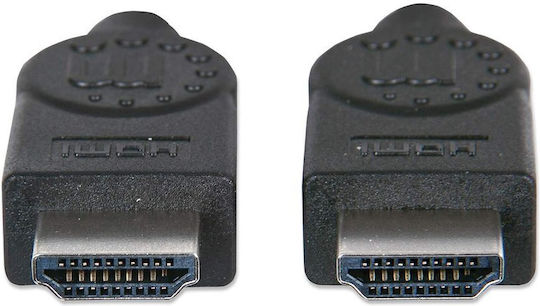 Manhattan Cable HDMI male - HDMI male 3m Μαύρο