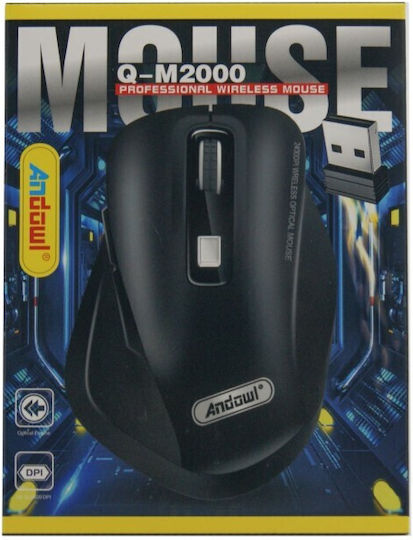 Andowl Q-M2000 Kabellos Ergonomisch Maus Schwarz