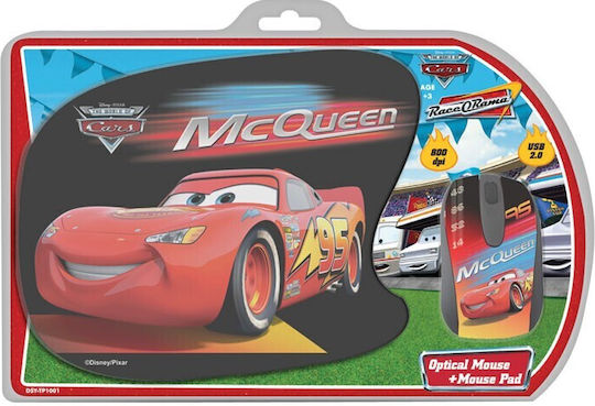 Disney Cars Ενσύρματο Ποντίκι Πολύχρωμο