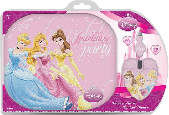 Disney Princess Two Pack Ενσύρματο Mini Ποντίκι Πολύχρωμο