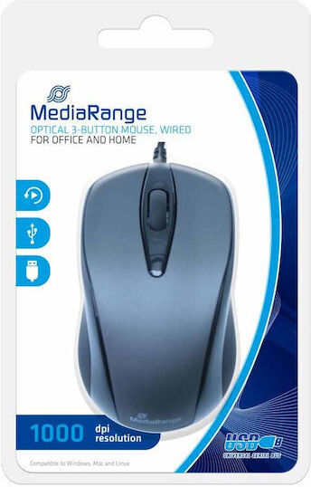MediaRange MROS201 Ενσύρματο Ποντίκι Μαύρο