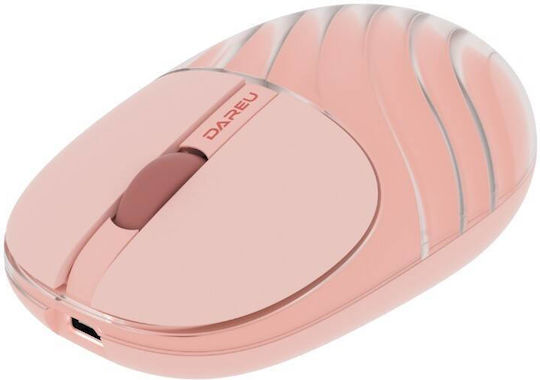 Dareu LM135D Ασύρματο Bluetooth Ποντίκι Ροζ