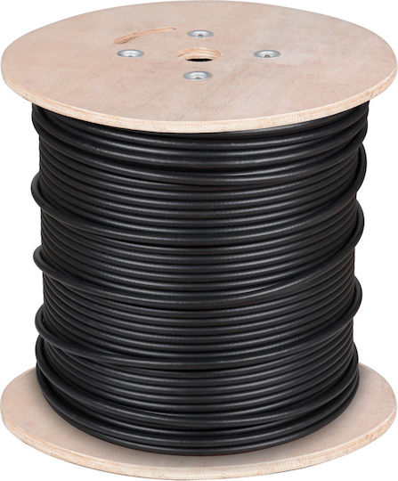 Cabletech U/UTP Kat.5e Ethernet-Netzwerkkabel für den Außenbereich 305m Schwarz 1Stück