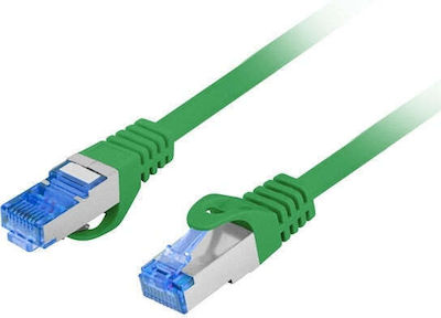 Lanberg S/FTP Cat.6a Ethernet Network Cable 10m Green 1pcs