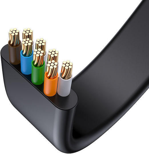 Baseus U/UTP Cat.6 (Gigabit) Καλώδιο Δικτύου Ethernet 2m Μαύρο