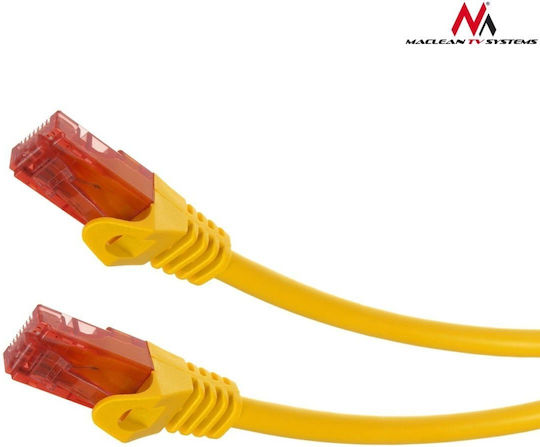 Maclean Energy U/UTP Cat.6 Gigabit Ethernet Network Cable 0.5m Yellow