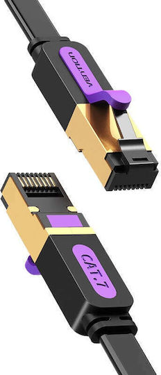 Vention Flat Cat.7 (10Gbps) Network Cable Ethernet 5m Black
