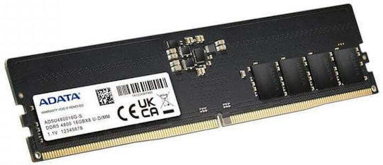 Adata 16GB DDR5 RAM cu Viteză 5600 pentru Desktop (AD5U560016G-S