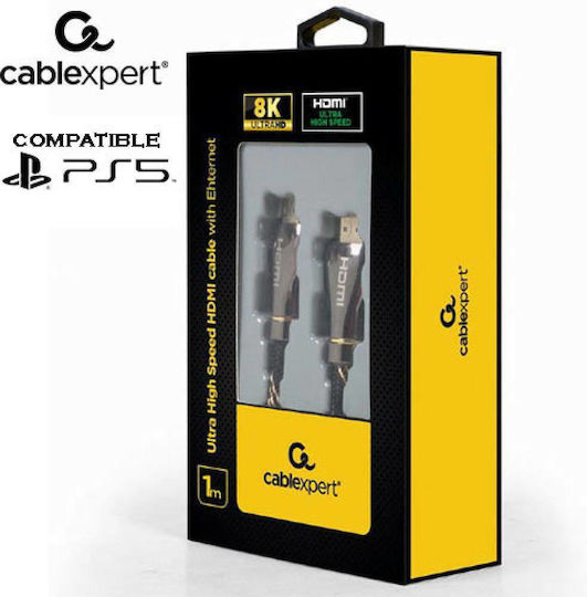 Cablexpert HDMI 2.1 Ultra High Speed 48Gbps 4K 120Hz HDR VRR Cable HDMI male - HDMI male 1m Μαύρο