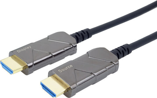 PremiumCord HDMI 2.1 Ultra High Speed 48Gbps 4K 120Hz HDR VRR Cable HDMI male - HDMI male 20m Μαύρο