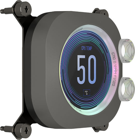 Corsair Icue Xc7 Rgb Elite Lcd CPU Water Block Μαύρο