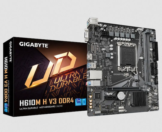 Gigabyte H610M H V3 DDR4 rev. 1.0 Motherboard Micro ATX με Intel 1700 Socket