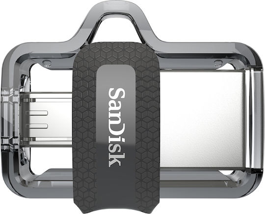 Sandisk Ultra Dual 128GB USB 3.0 Stick με σύνδεση USB-A & micro USB-B Γκρι