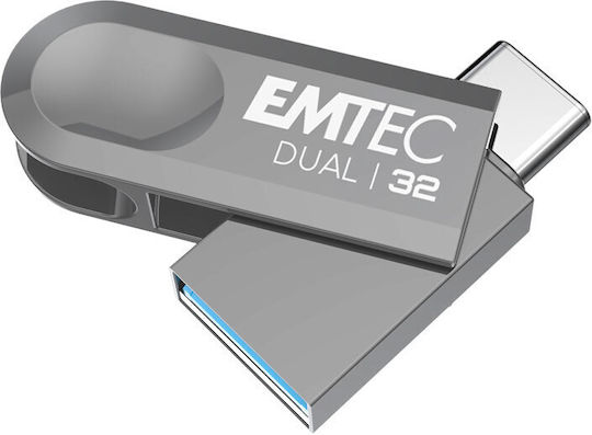 Emtec C280 32GB USB 3.2 Stick with connection USB-A & USB-C Brown
