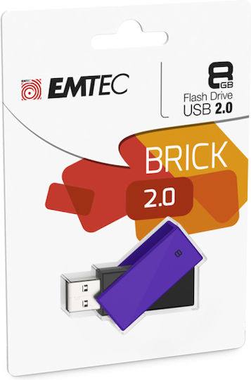 Emtec 8GB USB 2.0 Stick Μωβ