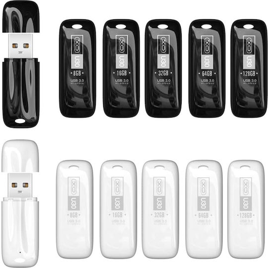 XO U30 16GB USB 3.0 Stick Μαύρο