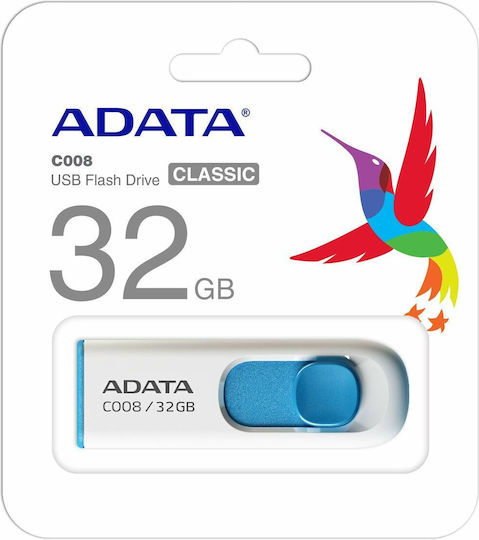 Adata C008 32GB USB 2.0 Stick White