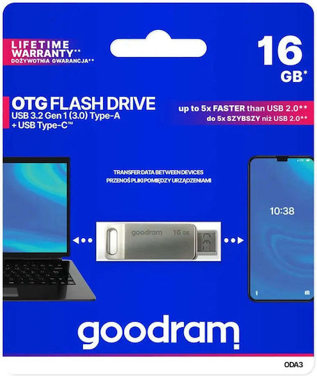 GoodRAM 16GB USB 3.2 Stick Γκρι