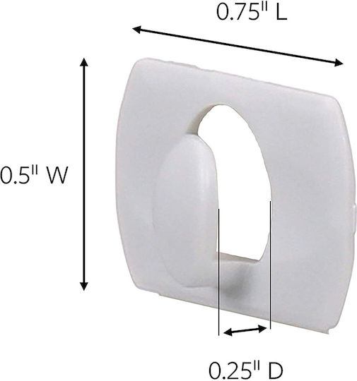 3M Command Cable Clips 20pcs Transparent