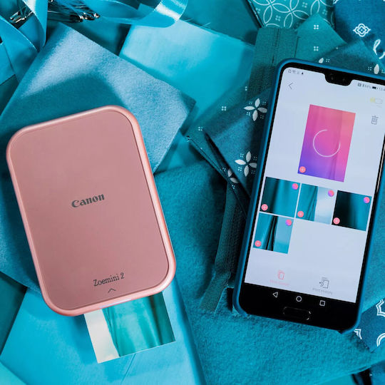 Canon Zoemini 2 Zink Εκτυπωτής για Φωτογραφίες με Bluetooth Rose Gold