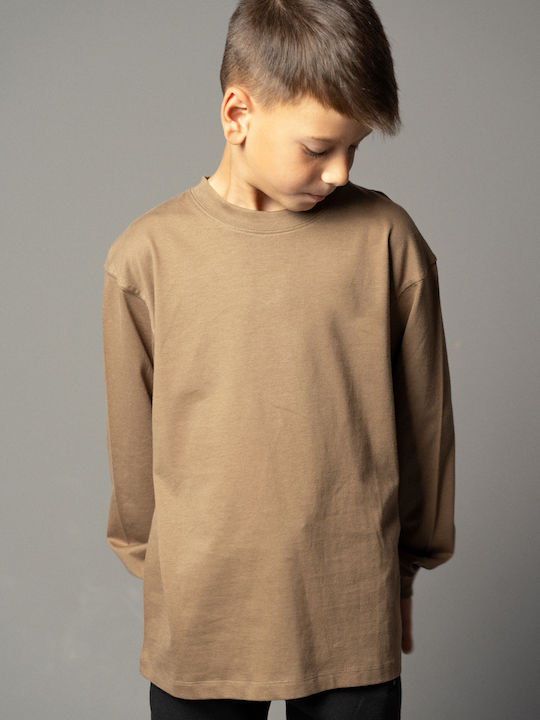 Hashtag Kids Blouse Long Sleeve Coffee Hstg