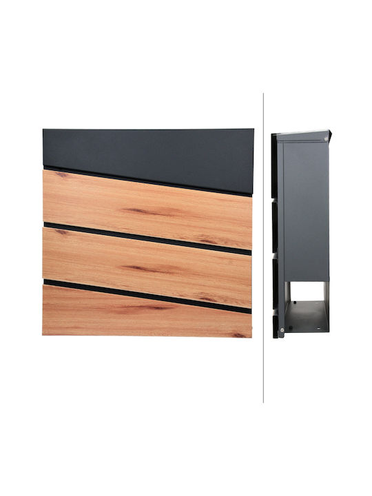 ML-Design Γραμματοκιβώτιο Εξωτερικού Χώρου Inox σε Γκρι Χρώμα 37x36.5x11cm