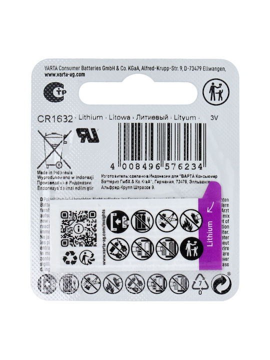 Varta Professional Electronics Baterie Litiu pentru ceasuri CR1632 3V 1buc