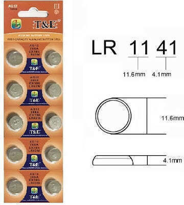 TianQiu AG12 Batterien Alkalisch für Uhren LR43 1.5V 10Stück