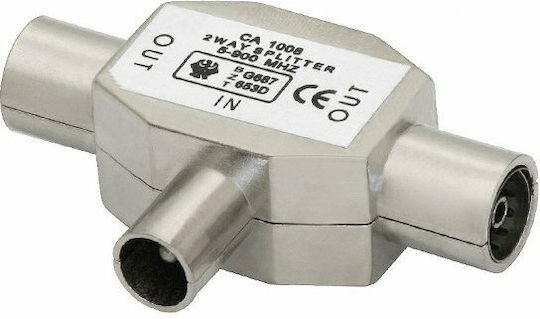 Lz Konverter Koaxial männlich zu Koaxial 2x weiblich Silber 10Stück 01.104.0059