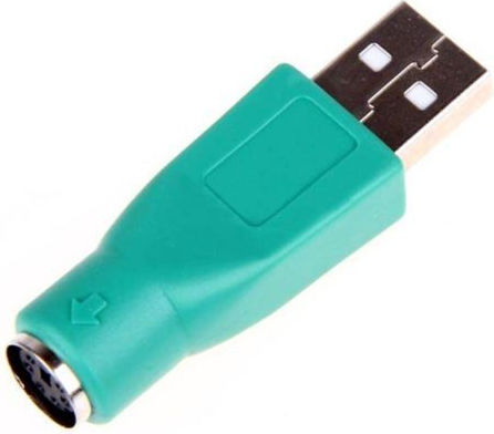 Μετατροπέας USB-A male σε PS/2 female Πράσινο 1τμχ
