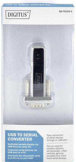 Digitus DA-70155 Μετατροπέας USB-A male σε Serial male 1τμχ