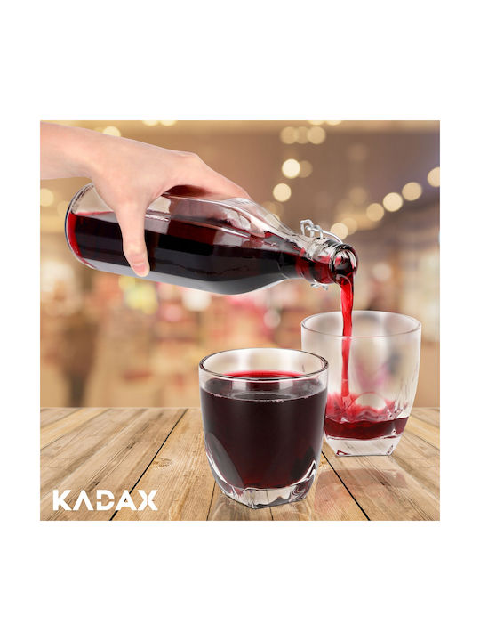 Kadax Bottiglia Grătare comerciale Sticlă con tappo in sughero Transparent 1000ml