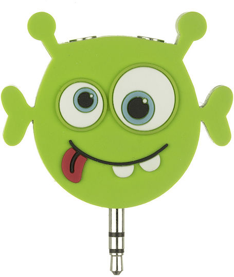 MyDoodles Μετατροπέας 3.5mm male σε 2.5mm female Alien Πράσινο 1τμχ DDSPLALI
