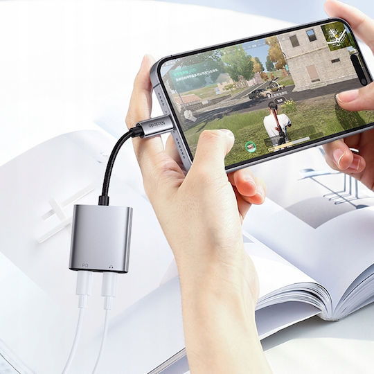 Mcdodo 2in1 Μετατροπέας Lightning male σε Lightning female Ασημί 1τμχ