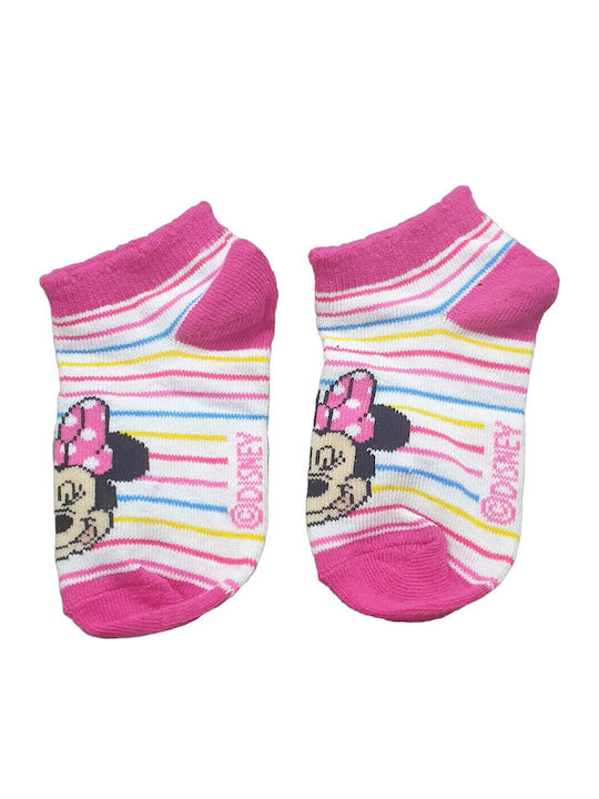 Disney Kids' Ankle Socks Minnie Pink