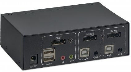 Manhattan Switch Manhattan 2-Port DisplayPort 4K@60Hz