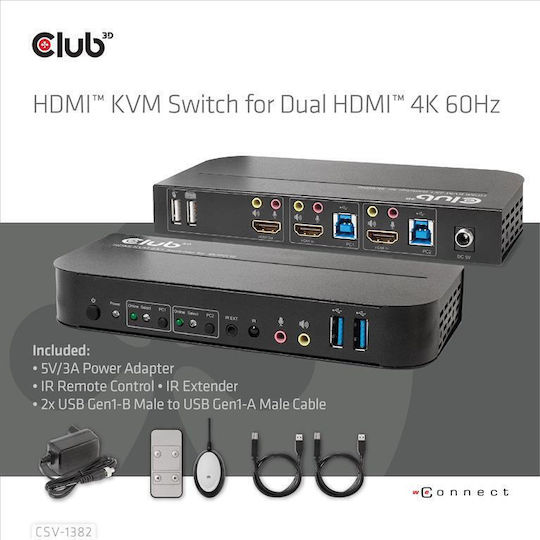 Club3D KVM & Data Switch