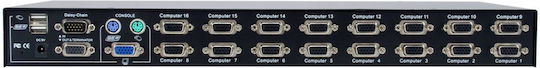 Level One 1 Monitor to 2 Computer KVM & Data Switch
